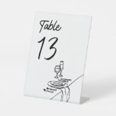 Moderne Minimalistische Hochzeit handGezeichnet Ti Sockelschild (Vorderseite)