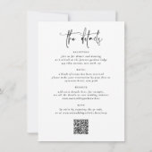 Moderne Minimalistische Hochzeit in einem QR-Code- Einladung (Rückseite)