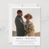 Moderne Minimalistische Hochzeit in einem QR-Code- Einladung (Vorderseite)