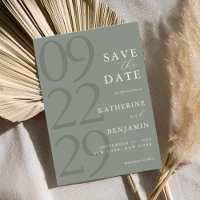 Moderne Minimalistische Hochzeit in Grün