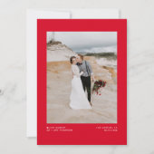 Moderne Minimalistische Hochzeit in Red Just Marri Ankündigung (Vorderseite)