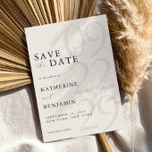 Moderne Minimalistische Hochzeit in Schwarz und El Save The Date