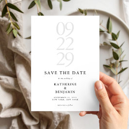 Moderne Minimalistische Hochzeit in Schwarz und We Save The Date
