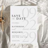 Moderne Minimalistische Hochzeit in Schwarz und We Save The Date