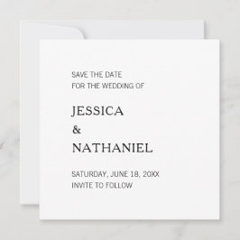Moderne Minimalistische Hochzeit in Schwarz und We Save The Date