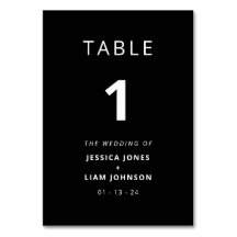 Moderne Minimalistische Hochzeit in Schwarz/Weiß