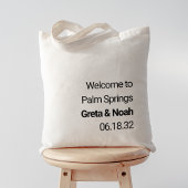 Moderne Minimalistische Hochzeit in Urlaubsort Tragetasche