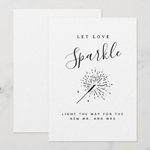 Moderne minimalistische Hochzeit - Lass Liebe funk Einladung