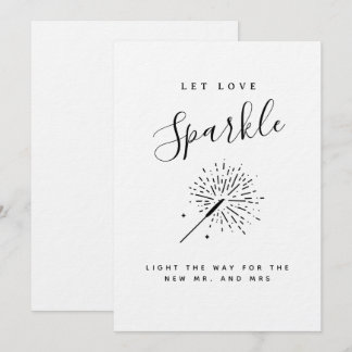 Moderne minimalistische Hochzeit - Lass Liebe funk Einladung