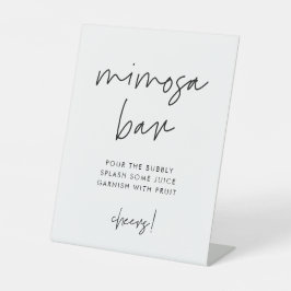 Moderne Minimalistische Hochzeit Mimosa Bar Sockelschild