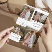 Moderne Minimalistische Hochzeit mit 4 Fotos Save The Date