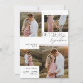Moderne Minimalistische Hochzeit mit 4 Fotos Save The Date (Vorderseite)