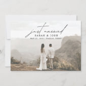 Moderne Minimalistische Hochzeit mit nur 3 Fotos Ankündigung (Vorderseite)