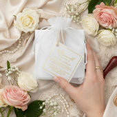 Moderne Minimalistische Hochzeit mit Quadratischem Geschenkanhänger