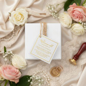 Moderne Minimalistische Hochzeit mit Quadratischem Geschenkanhänger