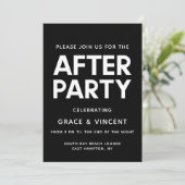 Moderne, minimalistische Hochzeit nach dem Party Einladung (Stehend Vorderseite)