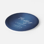 Moderne Minimalistische Hochzeit Pappteller (Schrägansicht)