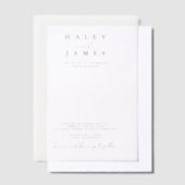 Moderne Minimalistische Hochzeit Pergament Einladungen (Versetzt)