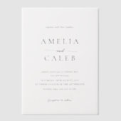 Moderne Minimalistische Hochzeit Pergament Einladungen (Vorderseite)