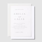 Moderne Minimalistische Hochzeit Pergament Einladungen (Versetzt)