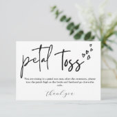 Moderne Minimalistische Hochzeit: Petal Toss Encl Begleitkarte (Stehend Vorderseite)