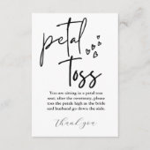 Moderne Minimalistische Hochzeit: Petal Toss Encl Begleitkarte (Vorderseite)