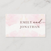 Moderne Minimalistische Hochzeit Platzkarte (Rückseite)