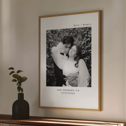 Moderne Minimalistische Hochzeit Poster