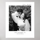 Moderne Minimalistische Hochzeit Poster (Vorne)