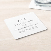 Moderne Minimalistische Hochzeit Rechteckiger Pappuntersetzer (angewinkelt)