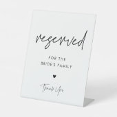 Moderne Minimalistische Hochzeit reserviert für di Sockelschild (Vorderseite)