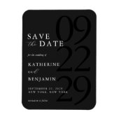 Moderne Minimalistische Hochzeit retten das Datum Magnet (Vertikal)