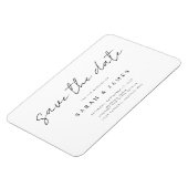 Moderne Minimalistische Hochzeit retten das Datum Magnet (Linke Seite)