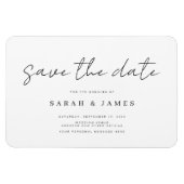 Moderne Minimalistische Hochzeit retten das Datum  Magnet (Horizontal)
