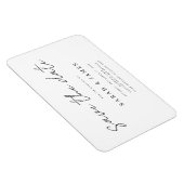 Moderne Minimalistische Hochzeit retten das Datum Magnet (Rechte Seite)