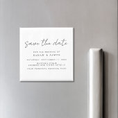 Moderne Minimalistische Hochzeit retten das Datum Magnet