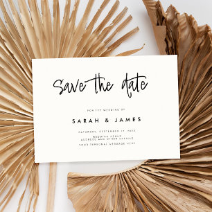 Moderne Minimalistische Hochzeit retten das Datum  Save The Date