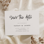 Moderne Minimalistische Hochzeit retten das Datum  Save The Date