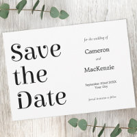 Moderne Minimalistische Hochzeit retten das Datum 