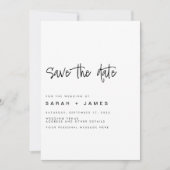 Moderne Minimalistische Hochzeit retten das Datum  Save The Date (Vorderseite)