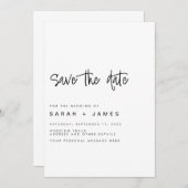 Moderne Minimalistische Hochzeit retten das Datum  Save The Date (Vorne/Hinten)