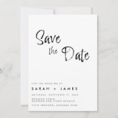 Moderne Minimalistische Hochzeit retten das Datum  Save The Date (Vorderseite)