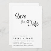 Moderne Minimalistische Hochzeit retten das Datum  Save The Date (Vorne/Hinten)