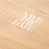 Moderne Minimalistische Hochzeit rettet das Datum Acryleinladungen (Ablage )