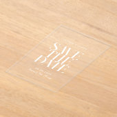 Moderne Minimalistische Hochzeit rettet das Datum Acryleinladungen (Ablage )