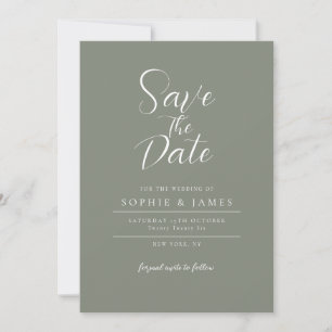 Moderne Minimalistische Hochzeit rettet das Datum Einladung