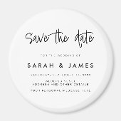 Moderne Minimalistische Hochzeit rettet das Datum Magnet (Vorne)