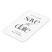 Moderne Minimalistische Hochzeit rettet das Datum Magnet (Linke Seite)