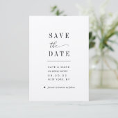 Moderne Minimalistische Hochzeit rettet das Datum Save The Date (Stehend Vorderseite)