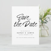 Moderne Minimalistische Hochzeit rettet das Datum Save The Date (Stehend Vorderseite)